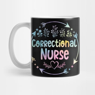 Correctional Nurse cute floral watercolor Mug